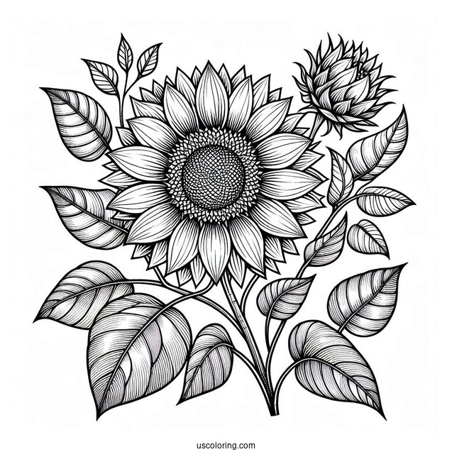 Detailed Coloring Page For Adults