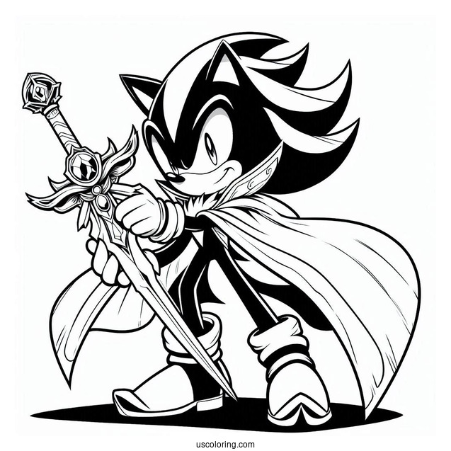 Sir Lancelot Shadow Holding Sword