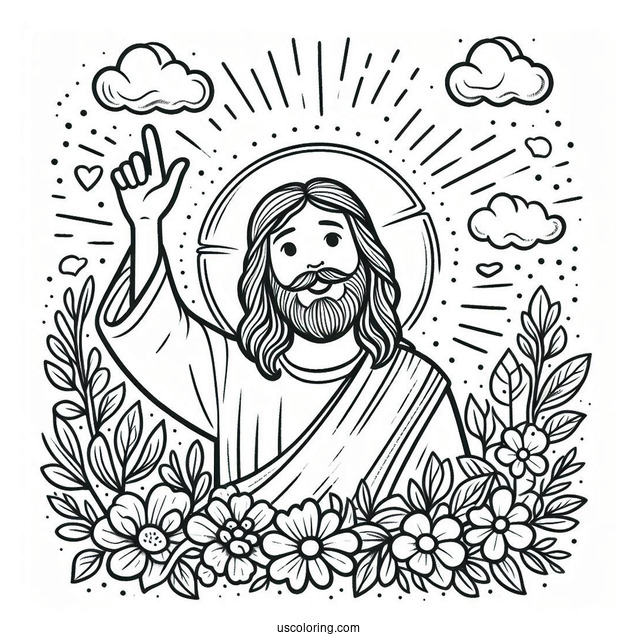 I Love Jesus Coloring Page For Sunday School