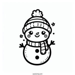 Baby Snowman To Color For Kids
