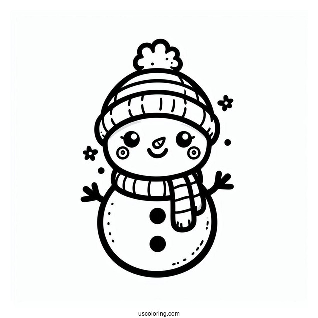 Baby Snowman To Color For Kids