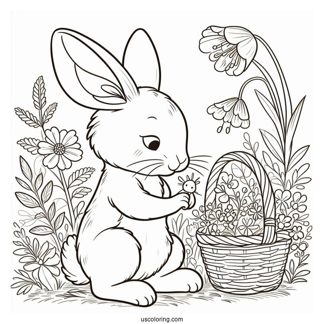 Simple Peter Rabbit Coloring Page For Preschoolers