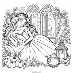 Sleeping Beauty With A Beautiful Dress