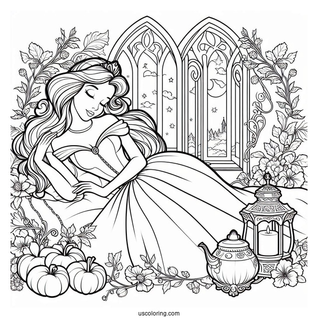 Sleeping Beauty With A Beautiful Dress