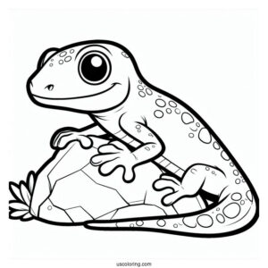 Lizard Coloring Page For Preschoolers