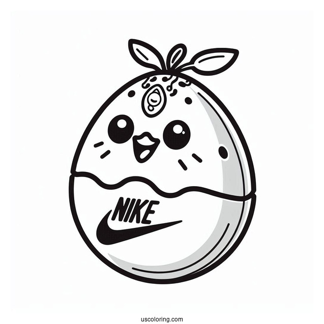 Tamagotchi Coloring Page Of Nike Tamagotchi For Preschoolers