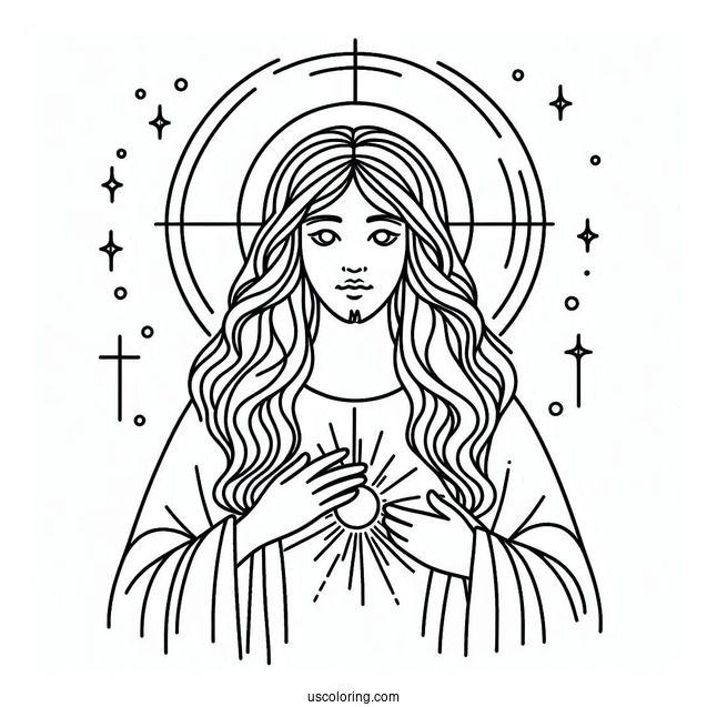 Easy Outline Of Jesus For Kids