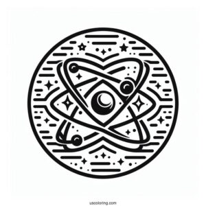 Atomic Science Coloring Page Of Logo