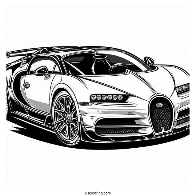 Bugatti Coloring Page Veyron Grand Sport Vitesse