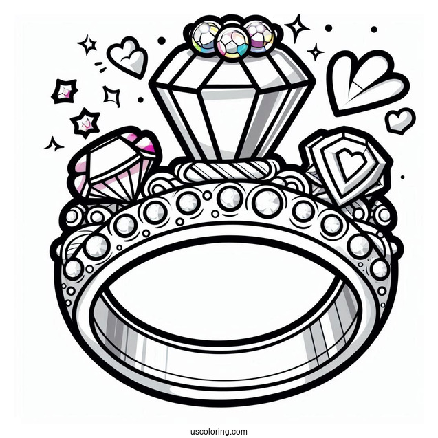 Roxy Ring Shopkins With Diamonds Coloring In