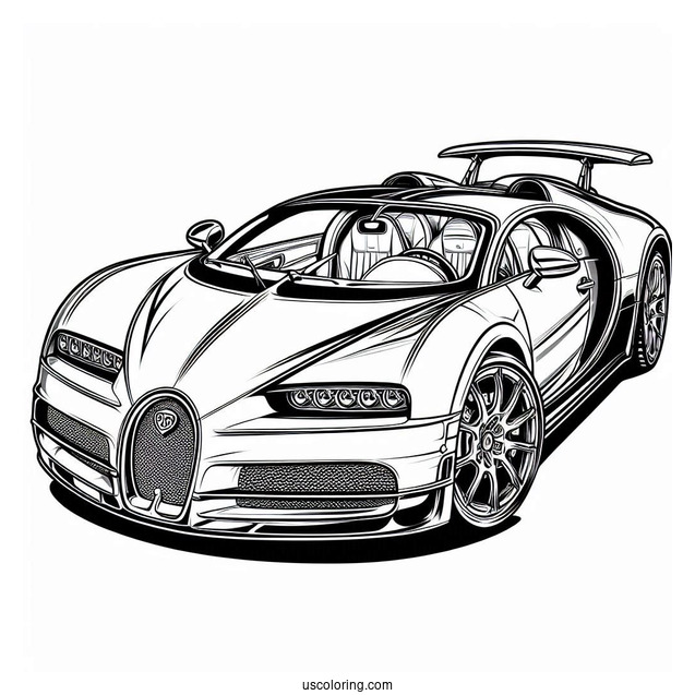 Bugatti Coloring Picture For Kids