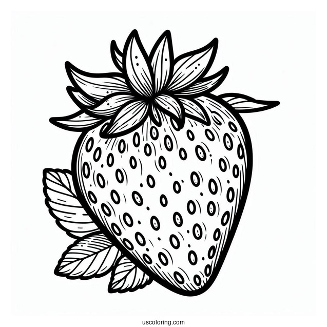 Big Juicy Strawberry To Color