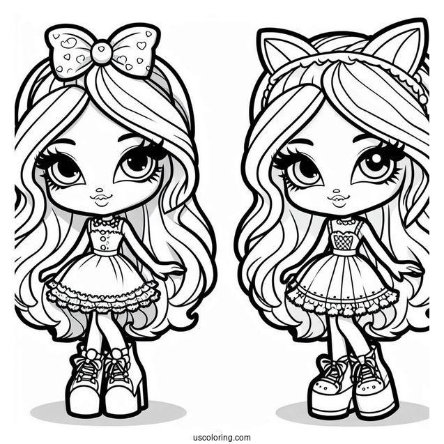 Kawaii Bratz Cloe Coloring In For Preschoolers