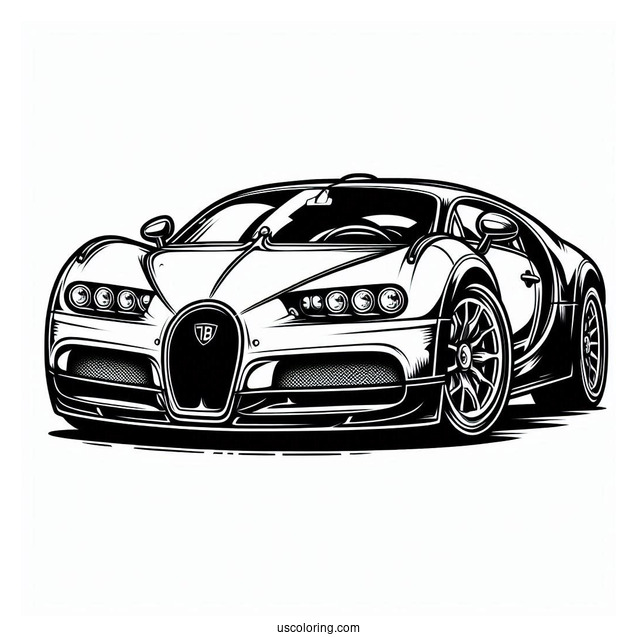 Bugatti Coloring Page Logo