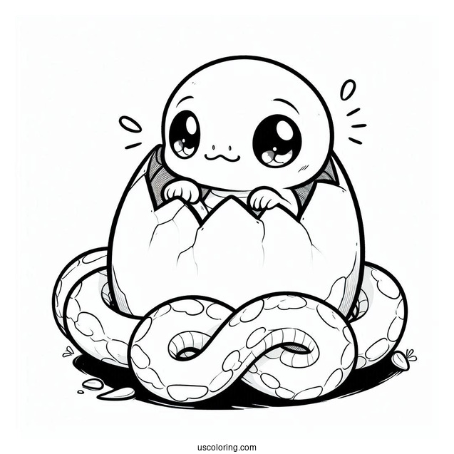 Baby Snake Hatching From Egg