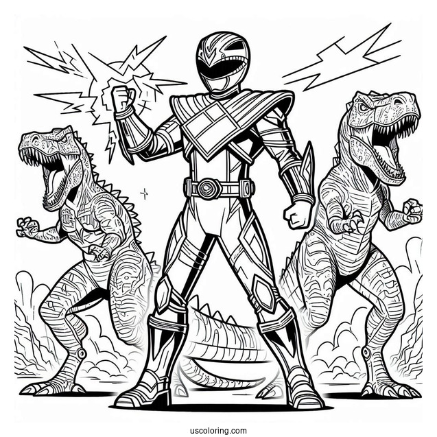 Power Rangers Dino Charge Coloring Sheet