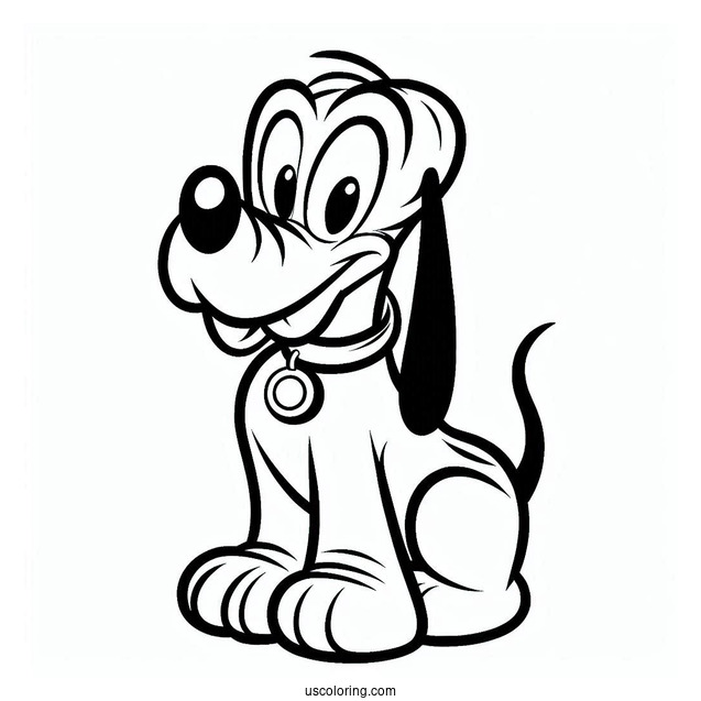 Easy Pluto Coloring Page For Kids
