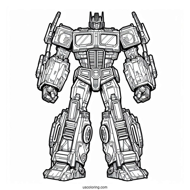 Optimus Prime Coloring Page In Planet Cybertron