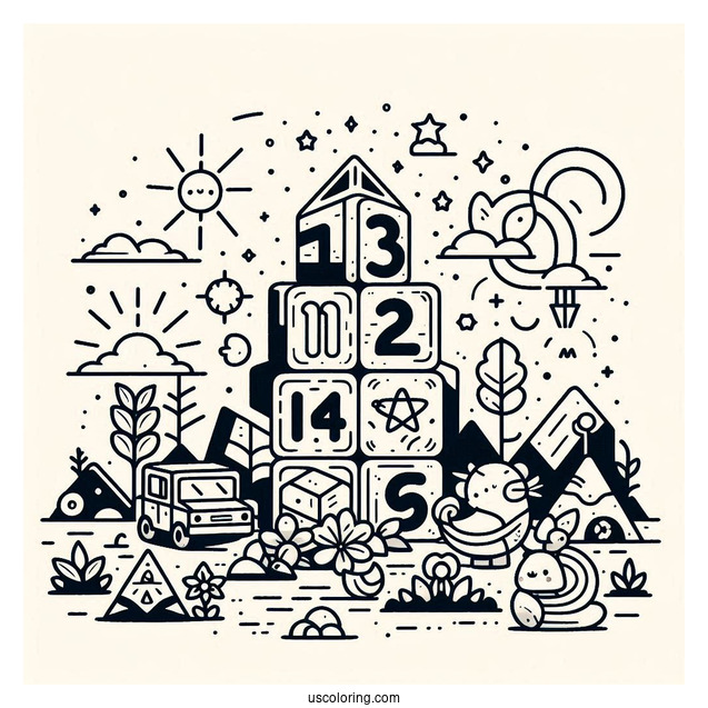 Numberblocks Coloring Page 15