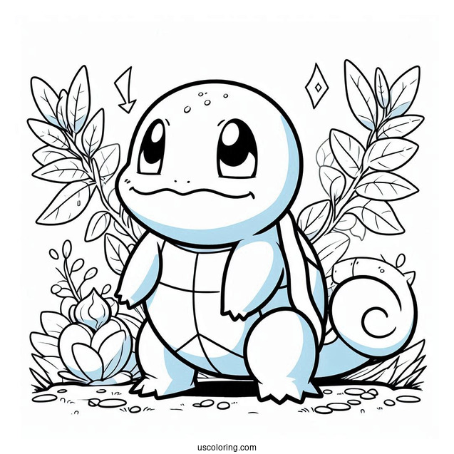 Squirtle Coloring Page Of Evolution To Wartortle And Blastoise