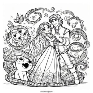 Characters From Tangled Movie To Color