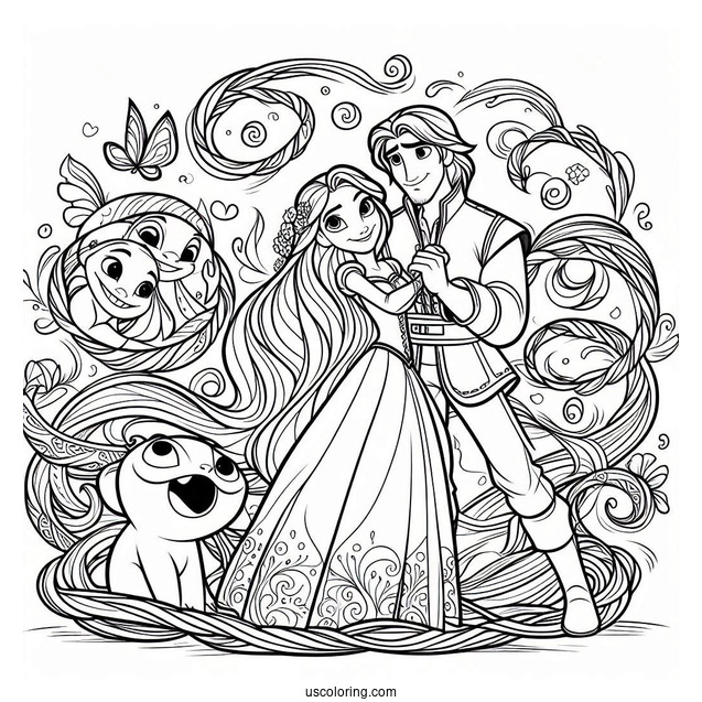 Characters From Tangled Movie To Color