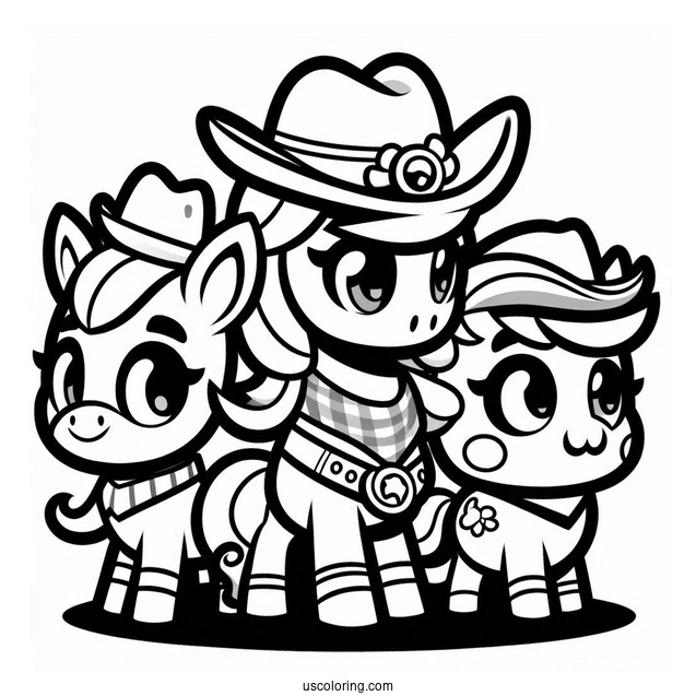 Colt, Shelly, And Poco Brawl Stars Coloring Page