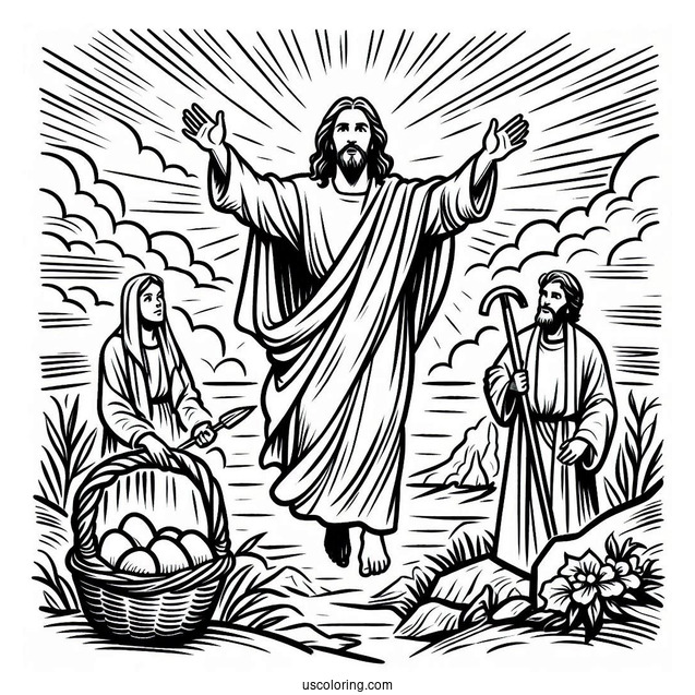 Jesus Resurrection Coloring Page