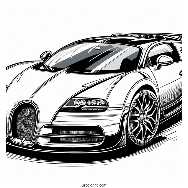 Bugatti Coloring Page Veyron Grand Sport Vitesse