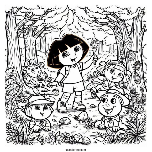 Dora And Friends Exploring In The Forrest
