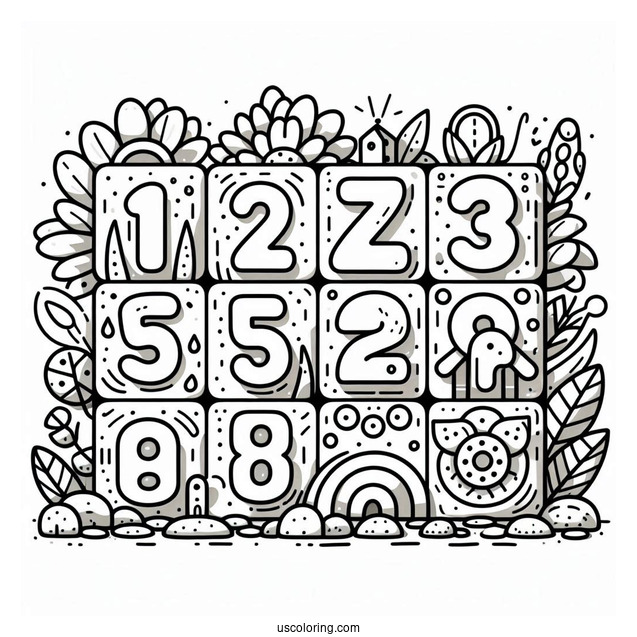 Numberblocks Coloring Page 15