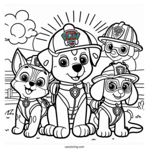 Paw Patrol Friends Coloring Sheet(1)