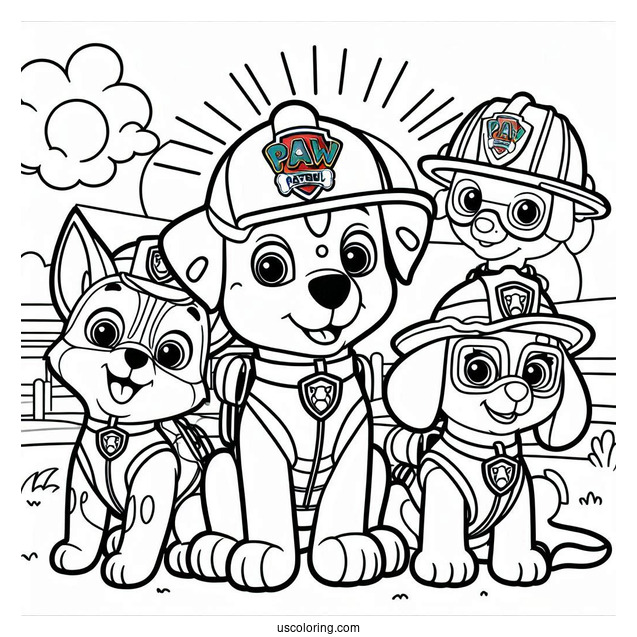 Paw Patrol Friends Coloring Sheet(1)