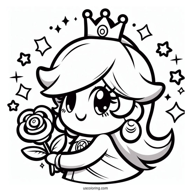 Simple Rosalina Coloring Page For Preschoolers