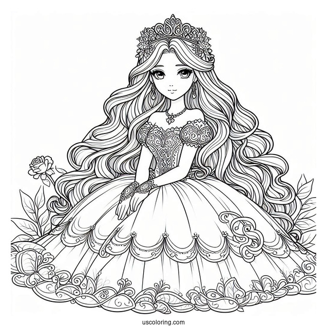 Princess Coloring Page Of Princess Nezmina Of Legend of the Cryptids
