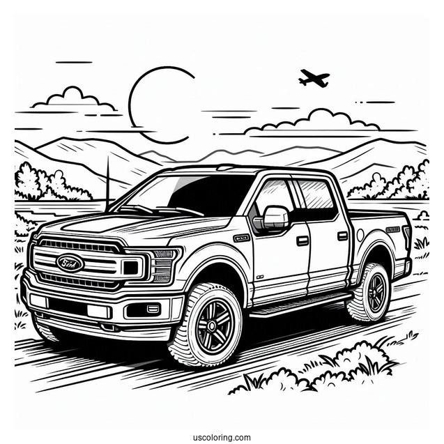 Ford F-150 Coloring Page