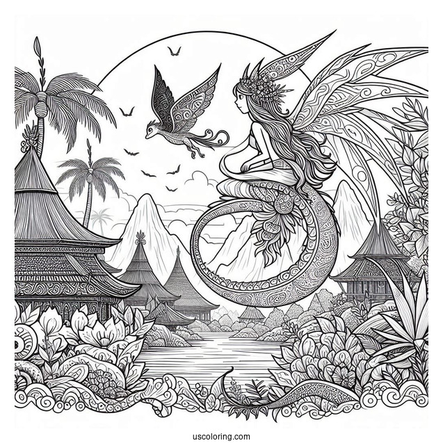 Detailed Raya And The Last Dragon Sisu Coloring Page