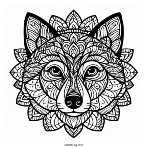 Intricate Dog Face Mandala