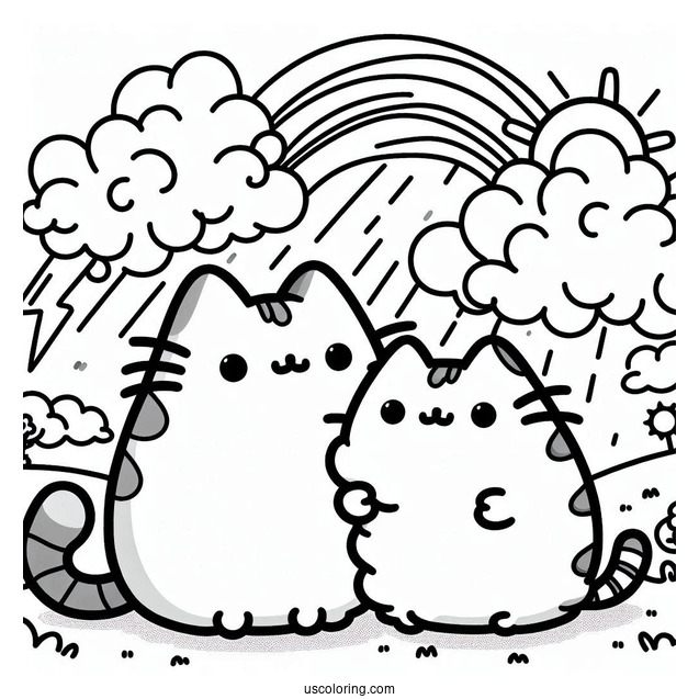 Adorable Pusheen And Stormy In The Sunshine