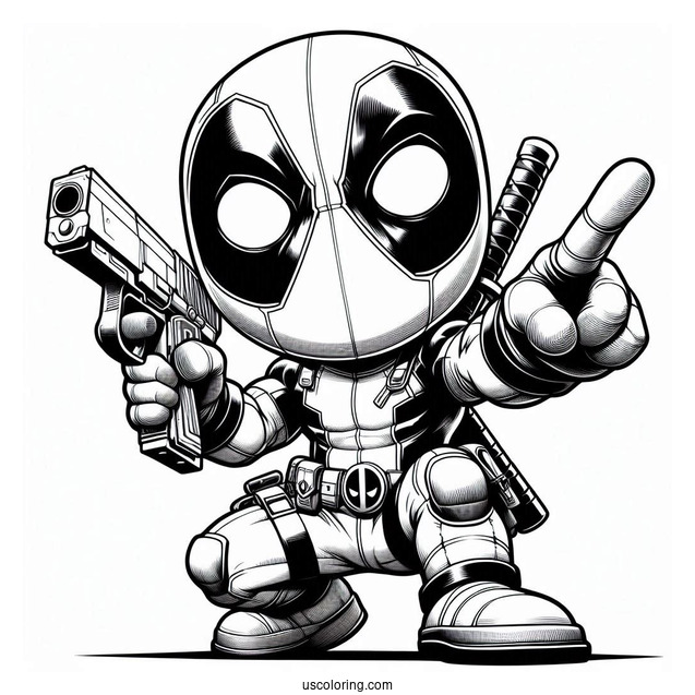Deadpool Making a Funny Pose