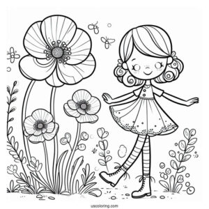 Poppy Playtime Coloring Page Of Simple Mommy Long Legs For Preschoolers