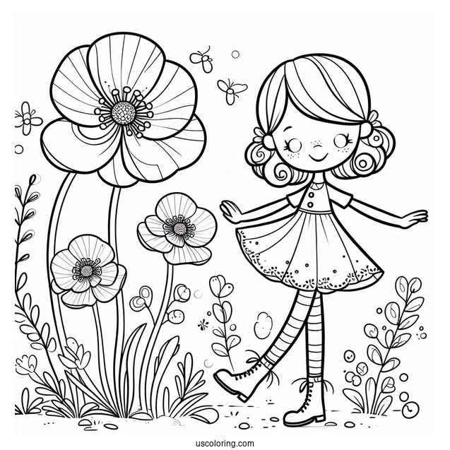 Poppy Playtime Coloring Page Of Simple Mommy Long Legs For Preschoolers