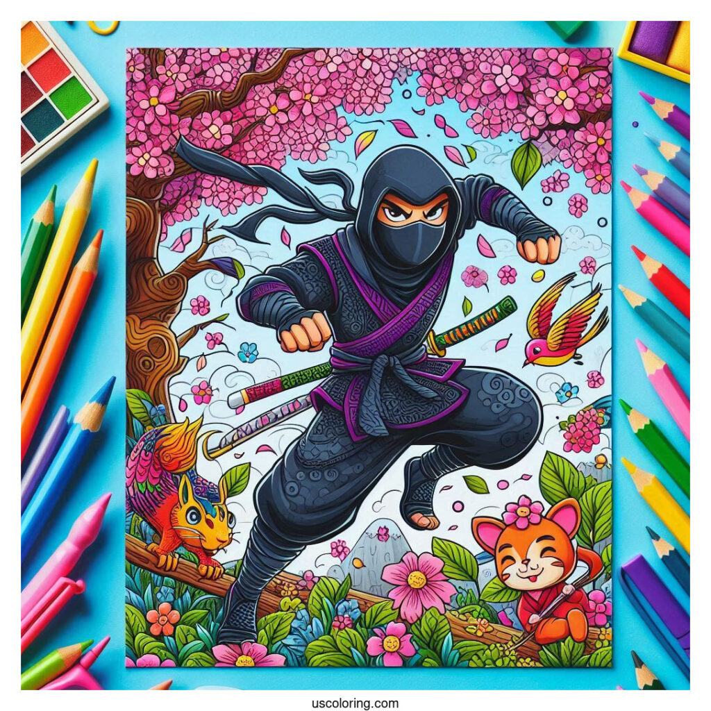 Ninja Coloring Pages Fetured Image v2