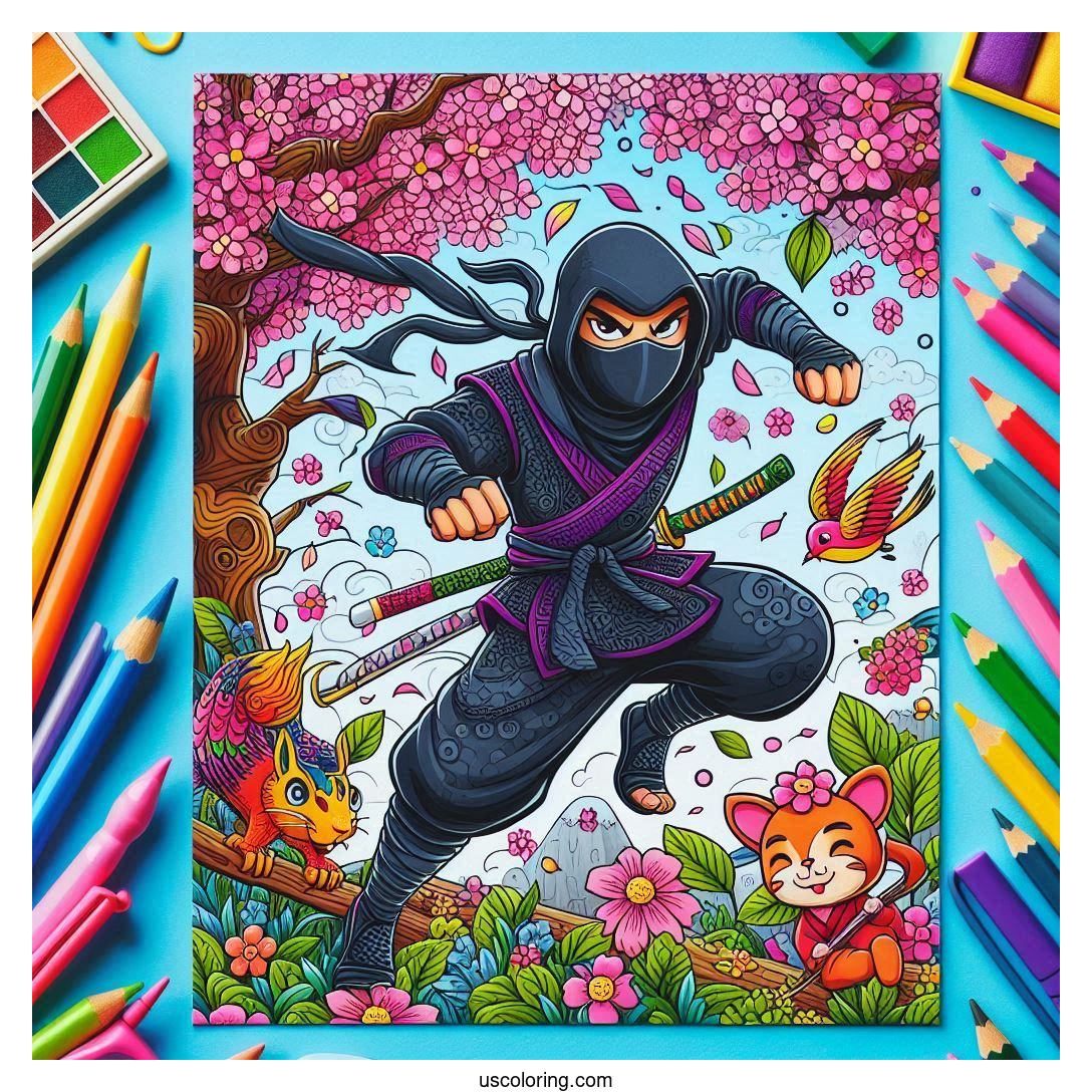 Ninja Coloring Pages Fetured Image v2