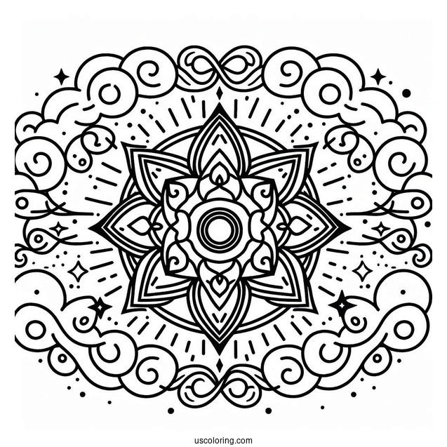 Simple Sprunki Coloring Page Sky Outline For Preschoolers