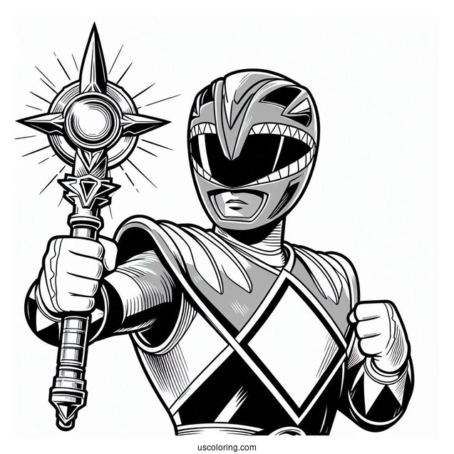 Power Ranger Holding Power Lance