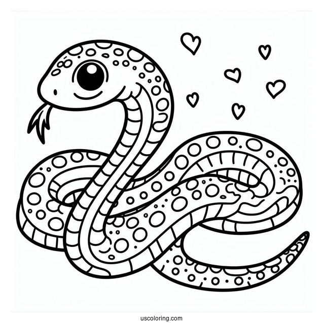 Coloring Page Of Snake For Preschoolers