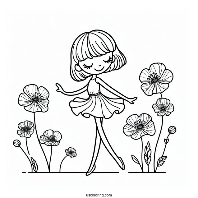 Poppy Playtime Coloring Page Of Simple Mommy Long Legs For Preschoolers