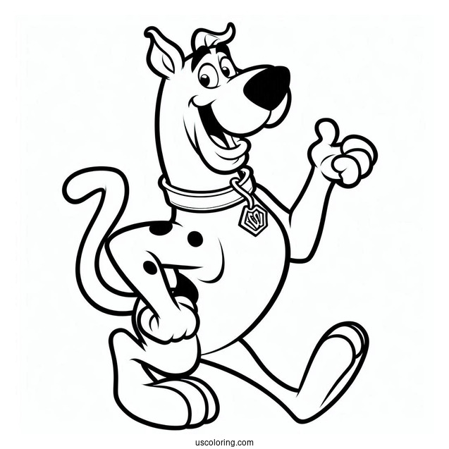Simple Coloring Page Of Scooby-Doo