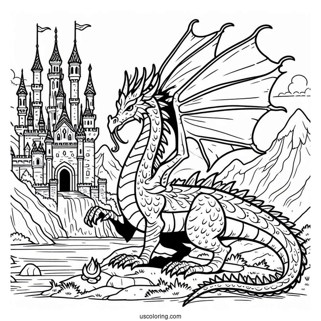 Dragon Protecting Castle